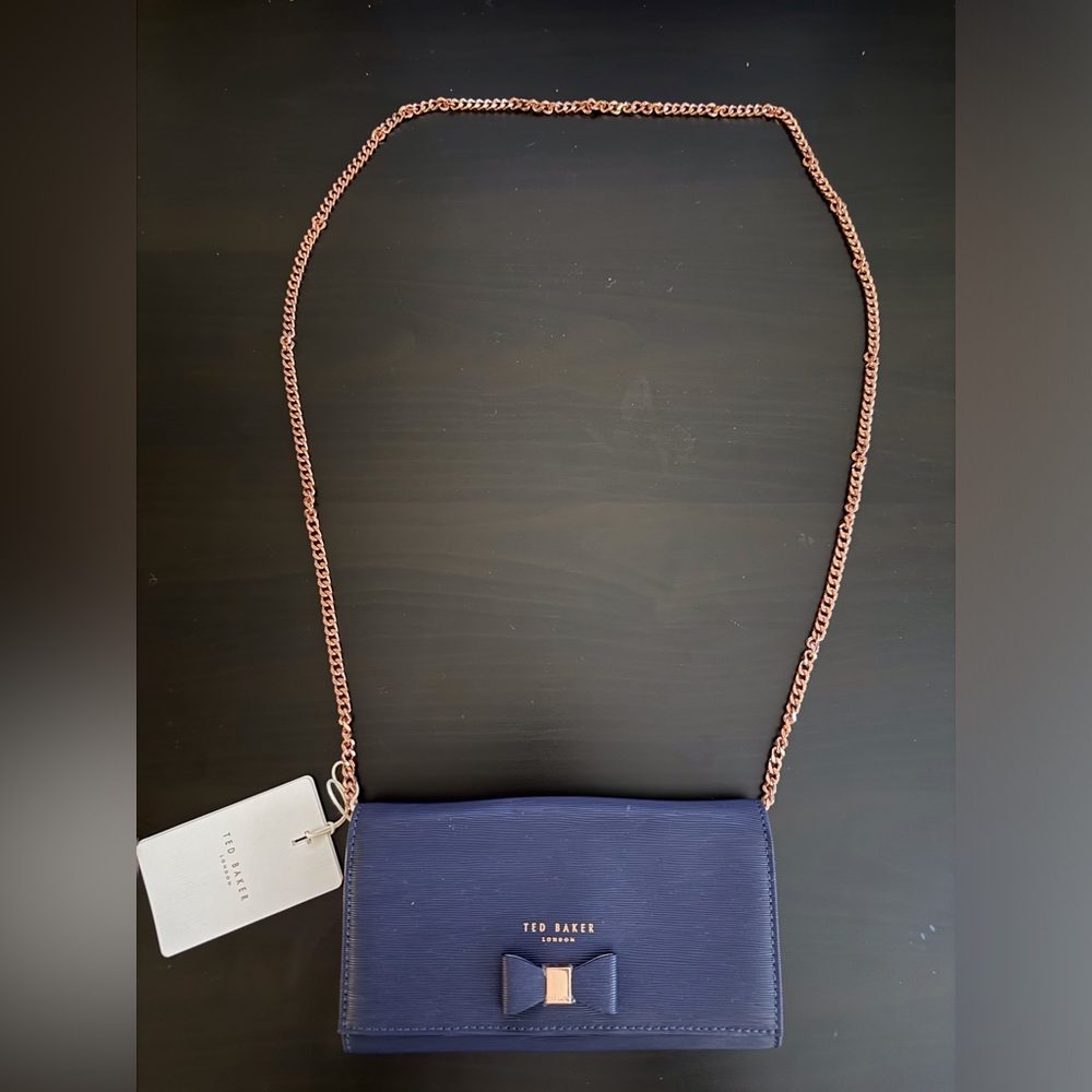 Ted Baker Bowii Bow Bark Leather Crossbody Bag NWT